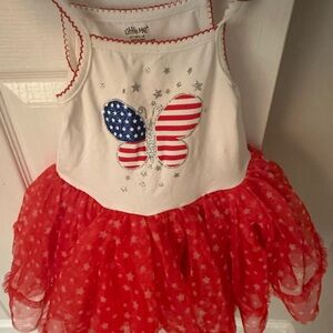 Little Me Red and White Dress